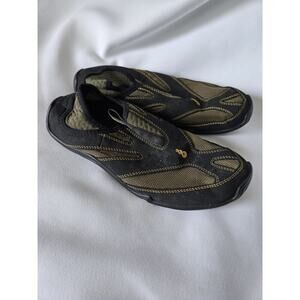 Ahnu Womens Delta Size 8 Black Brown Green Slip On Water Shoes Beach Resort Pool